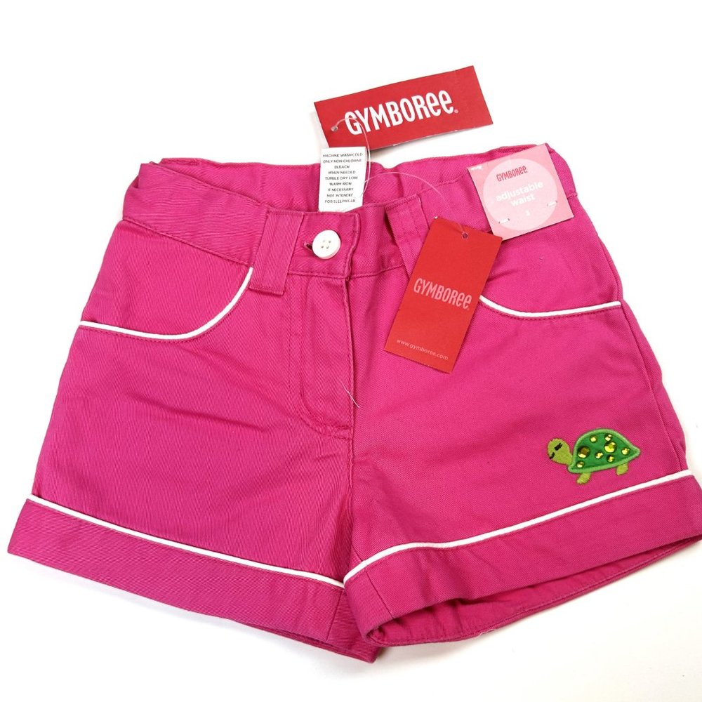 NWT Gymboree Girl Piped Turtle Short & Stripe Turtle Tee 2 Pieces Set Size 3 - Picture 2 of 12